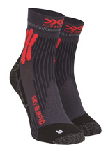 Skarpety X-Socks Sky Run Pro 4.0 czarno-szaro-czerwone