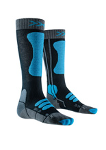 Skarpety dziecięce X-Socks Ski JR 4.0 szaro-czarno-niebieskie