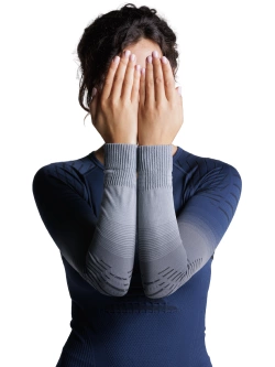 Koszulka termoaktywna z długim rękawem damska X-Bionic Invent FX niebiesko-szara