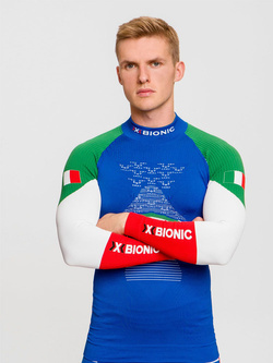Koszulka termoaktywna z półgolfem X-Bionic Energy Accumulator 4.0 Patriot Italy