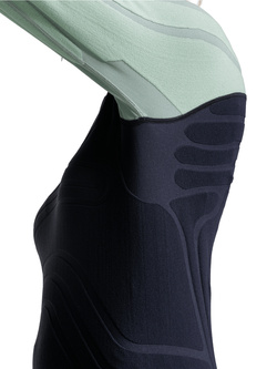 Koszulka termoaktywna damska X-Bionic Heatloop z długim rękawem czarno-zielona