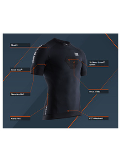 Koszulka męska X-Bionic Invent 4.0 Run Speed czarna
