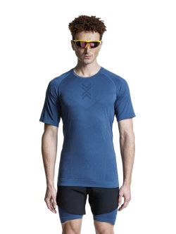 Koszulka termoaktywna z krótkim rękawem X-Bionic Xceed Run niebieska