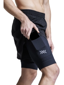 Spodenki termoaktywne X-Bionic Effector 2in1 do biegania czarne