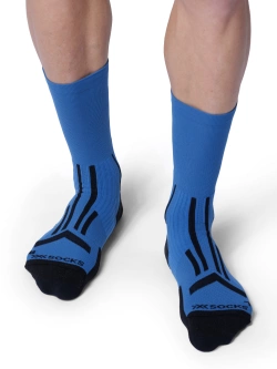 Skarpety termoaktywne X-Socks Trailrun Perform Crew niebiesko-czarne