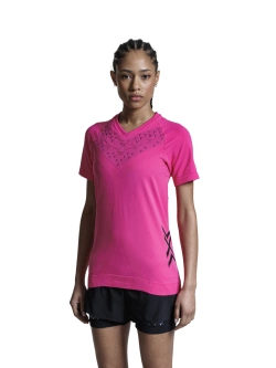Koszulka termoaktywna damska X-Bionic Twyce Run z krótkim rękawem różowa