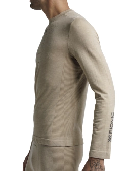 Koszulka termoaktywna X-Bionic Mightywool długim rękawem beżowa