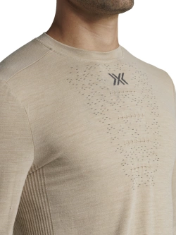 Koszulka termoaktywna X-Bionic Mightywool długim rękawem beżowa