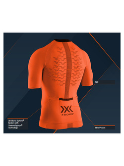 Koszulka rowerowa męska X-Bionic The Trick 4.0 Bike Zip pomarańczowa