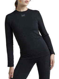 Koszulka termoaktywna damska X-Bionic Mightywool z długim rękawem czarna