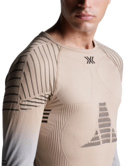 Koszulka termoaktywna z długim rękawem X-Bionic Invent FX beżowo-szara