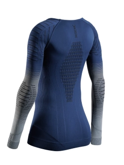 Koszulka termoaktywna z długim rękawem damska X-Bionic Invent FX niebiesko-szara