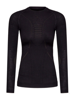 Koszulka damska z długim rękawem X-Bionic Apani Merino 4.0 czarna