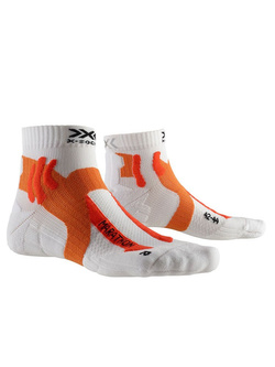 Skarpety X-SOCKS Marathon 4.0 biało-pomarańczowe