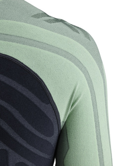 Koszulka termoaktywna X-Bionic Heatloop z długim rękawem czarno-zielona