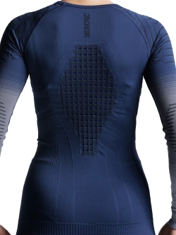 Koszulka termoaktywna z długim rękawem damska X-Bionic Invent FX niebiesko-szara