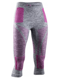 Legginsy termoaktywne 3/4 damskie X-Bionic Energy Accumulator 4.0 Melange fioletowo-szare
