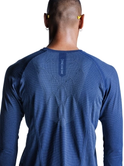Koszulka termoaktywna z długim rękawem X-Bionic Xceed Run granatowa