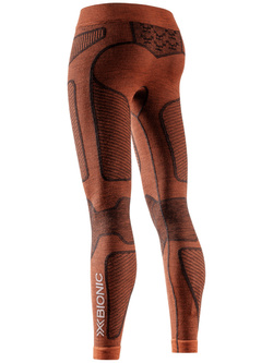 Legginsy termoaktywne damskie X-Bionic Symbio Merino pomarańczowe