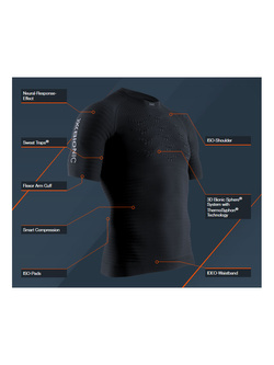 Koszulka męska X-Bionic Effektor 4.0 Run czarna