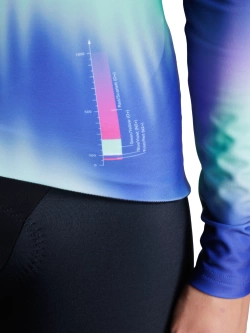 Koszulka termoaktywna damska z długim rękawem X-Bionic Corefusion Ride Warm niebiesko-różowa