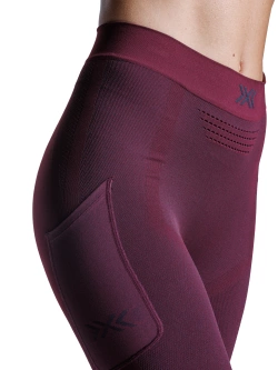 Legginsy termoaktywne damskie X-Bionic Xceed Run czerwone