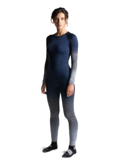 Koszulka termoaktywna z długim rękawem damska X-Bionic Invent FX niebiesko-szara