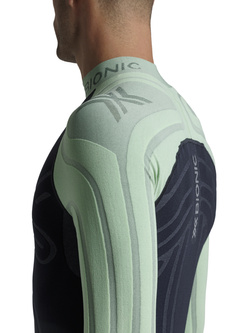 Koszulka termoaktywna X-Bionic Heatloop z długim rękawem czarno-zielona