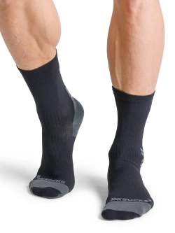 Skarpety termoakywne X-Socks Run Discover Crew czarno-szare