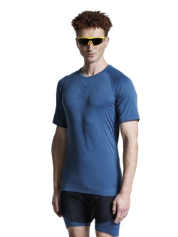 Koszulka termoaktywna z krótkim rękawem X-Bionic Xceed Run niebieska