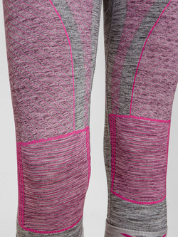 Legginsy termoaktywne 3/4 damskie X-Bionic Energy Accumulator 4.0 Melange fioletowo-szare