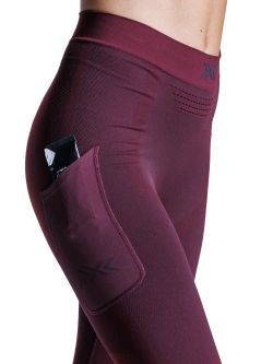 Legginsy termoaktywne damskie X-Bionic Xceed Run czerwone