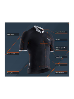 Koszulka męska X-Bionic Invent 4.0 Bike Race Zip czarna
