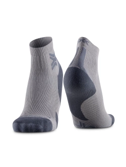 Skarpety termoakywne X-Socks Run Discover Ankle szaro-niebieskie