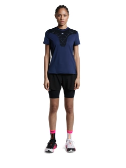 Koszulka termoaktywna damska z krótkim rękawem X-Bionic Corefusion Run niebieska