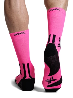 Skarpety termoakywne X-Socks Run Discover Crew różowo-czarne