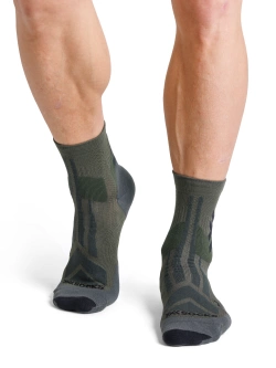 Skarpety termoaktywne X-Socks Hike Perform Discover Ankle czarno-zielone