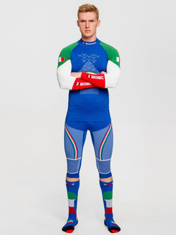 Koszulka termoaktywna z półgolfem X-Bionic Energy Accumulator 4.0 Patriot Italy
