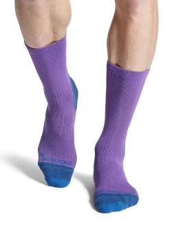 Skarpety termoakywne X-Socks Run Discover Crew fioletowo-niebieskie