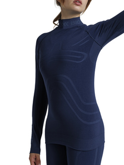 Koszulka termoaktywna damska X-Bionic Heatloop z długim rękawem granatowa
