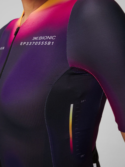 Koszulka termoaktywna damska X-Bionic Corefusion Aero Jersey fioletowo-czarna