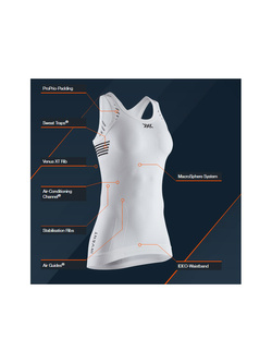 Koszulka termoaktywna bez rękawów damska X-Bionic Invent 4.0 LT biała