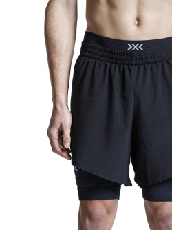Spodenki termoaktywne X-Bionic Effector 2in1 do biegania czarne