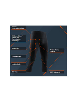 Legginsy termoaktywne 3/4 X-Bionic Apani Merino 4.0 czarne