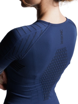 Koszulka termoaktywna z długim rękawem damska X-Bionic Invent FX niebiesko-szara