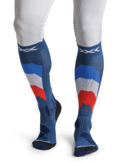 Skarpety termoaktywne X-Socks Ski Perform Patriot France OTC niebiesko-białe