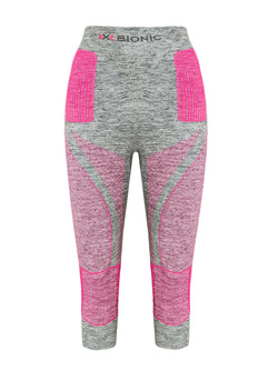 Legginsy termoaktywne 3/4 damskie X-Bionic Energy Accumulator 4.0 Melange fioletowo-szare