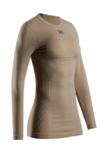 Koszulka termoaktywna damska X-Bionic Mightywool z długim rękawem beżowa