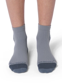 Skarpety termoakywne X-Socks Run Discover Ankle szaro-niebieskie