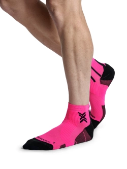Skarpety termoakywne X-Socks Run Perform Ankle czarno-różowe